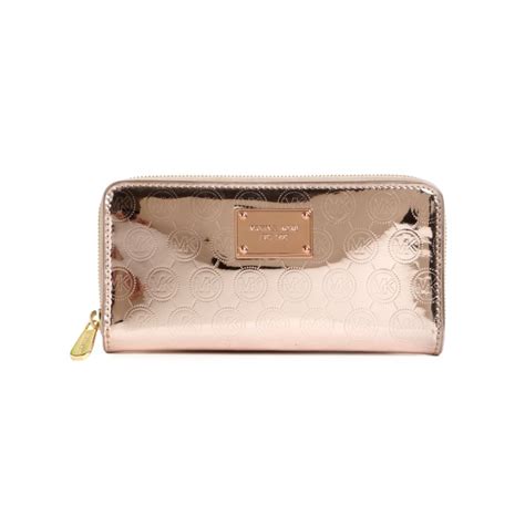 michael kors jet set mirror metallic wallet|michael kors clearance wallet.